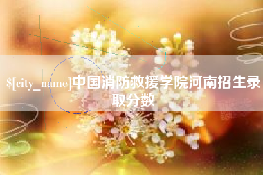 湛江中国消防救援学院河南招生录取分数