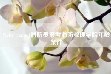湛江消防员报考消防救援学院年龄条件
