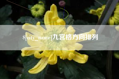 湛江九宫格方向排列
