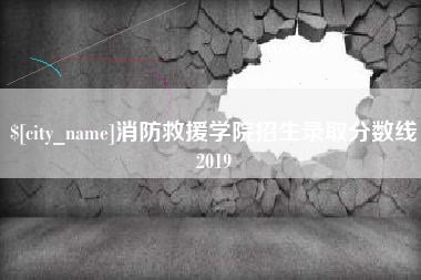 湛江消防救援学院招生录取分数线2019