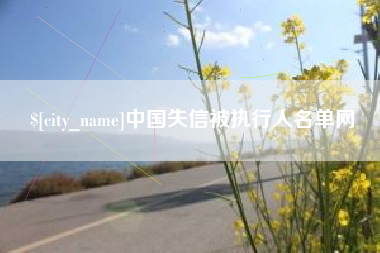 湛江中国失信被执行人名单网