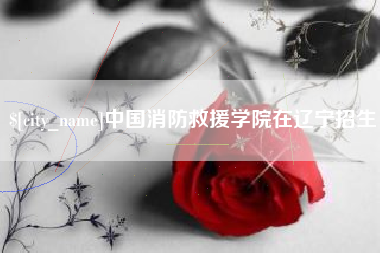 湛江中国消防救援学院在辽宁招生