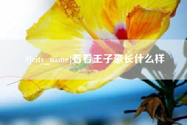 湛江看看王子豪长什么样
