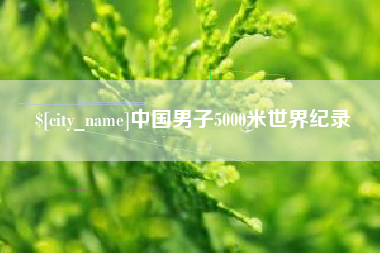 湛江中国男子5000米世界纪录
