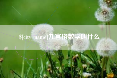 湛江九宫格数学叫什么