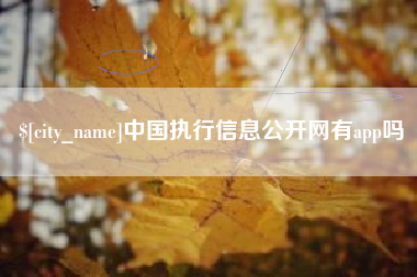 湛江中国执行信息公开网有app吗
