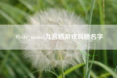 湛江九宫格游戏叫啥名字