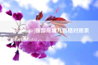 湛江腹部疼痛九宫格对照表