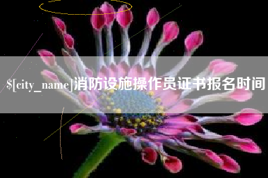 湛江消防设施操作员证书报名时间