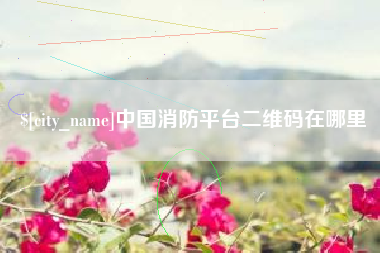 湛江中国消防平台二维码在哪里