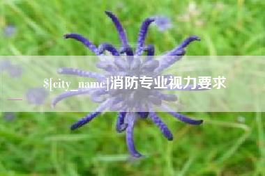 湛江消防专业视力要求
