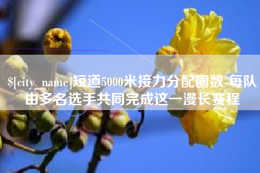 湛江短道5000米接力分配圈数-每队由多名选手共同完成这一漫长赛程