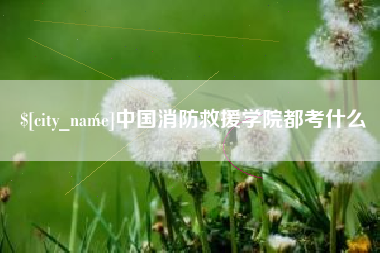 湛江中国消防救援学院都考什么