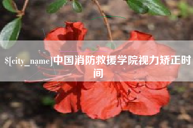湛江中国消防救援学院视力矫正时间