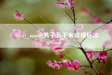 湛江男子五千米成绩标准