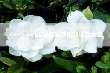 湛江国家应急救援员证含金量