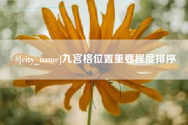 湛江九宫格位置重要程度排序