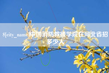 湛江中国消防救援学院在河北省招多少人