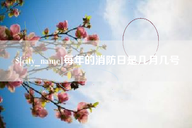 湛江每年的消防日是几月几号
