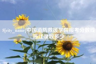 湛江中国消防救援学院报考分数线浙江录取多少
