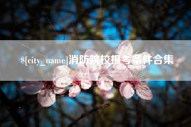 湛江消防院校报考条件合集