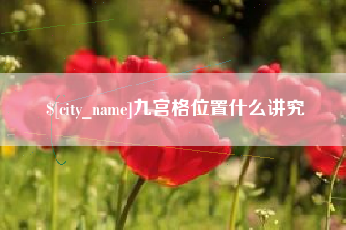 湛江九宫格位置什么讲究