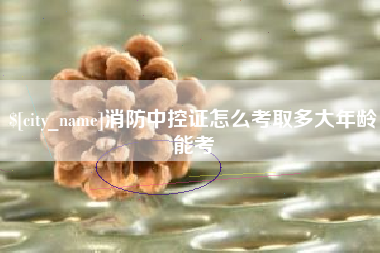 湛江消防中控证怎么考取多大年龄能考